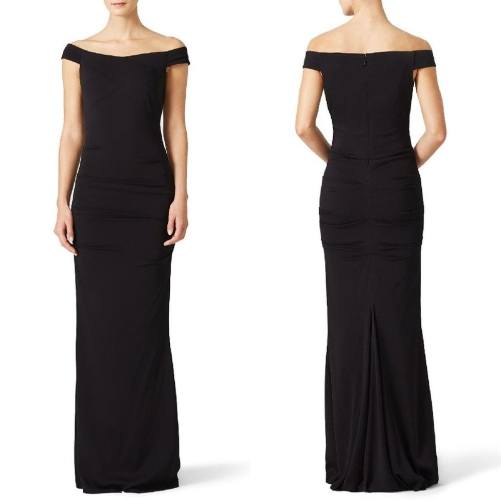 Nicole Miller Black Vive Formal Gown $495